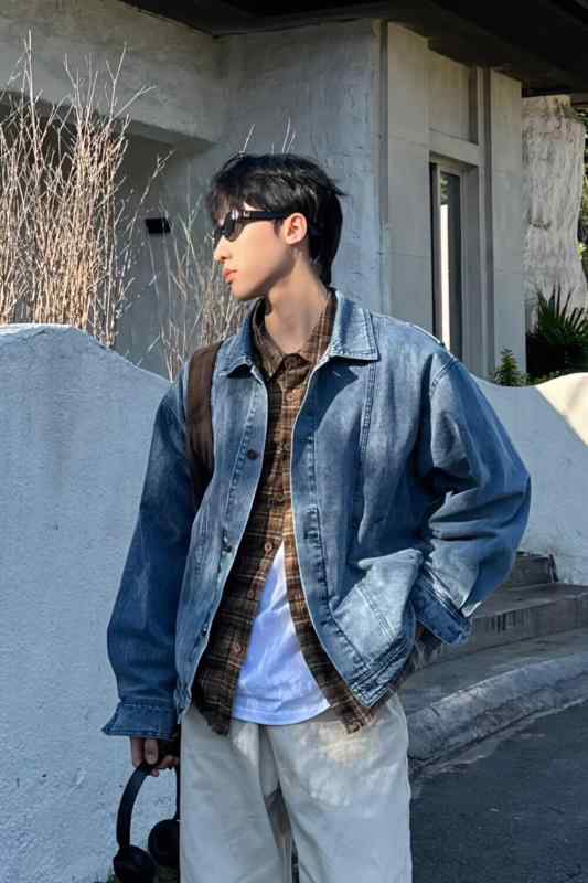 メンズ ファッション 服 男性用 シンプル かっこいい 大人 ビジネス アメリカン デニム ジャケット レディースクリーン ウォッシュ シンプル ジャケット ｜リコット
