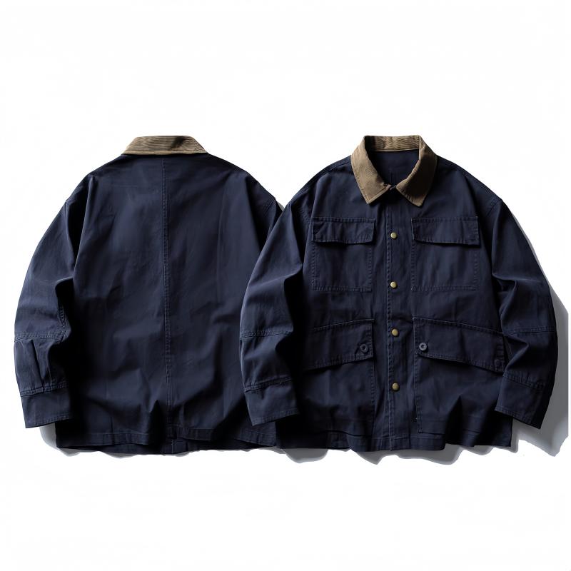 メンズ ファッション 服 男性用 シンプル かっこいい 大人 ビジネス ワーク ウェア ジャケット ポケット ゆったり アウター 男女兼用