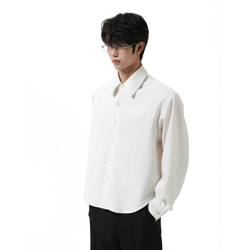 メンズ 流行り物 服 成人男性用   分かりやすい かっこいい 成年者 春コーデ  無地 シワ押しとどめる 心地よい 白いこと プルオーバー