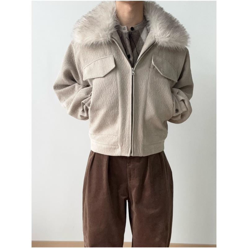 メンズ 流行り物 服 成人男性用   分かりやすい かっこいい 成年者 春コーデ  スノーマウンテン リネン 影ぼうし フリース 取りはらい能力のある 毛皮色合い 厚地の外套