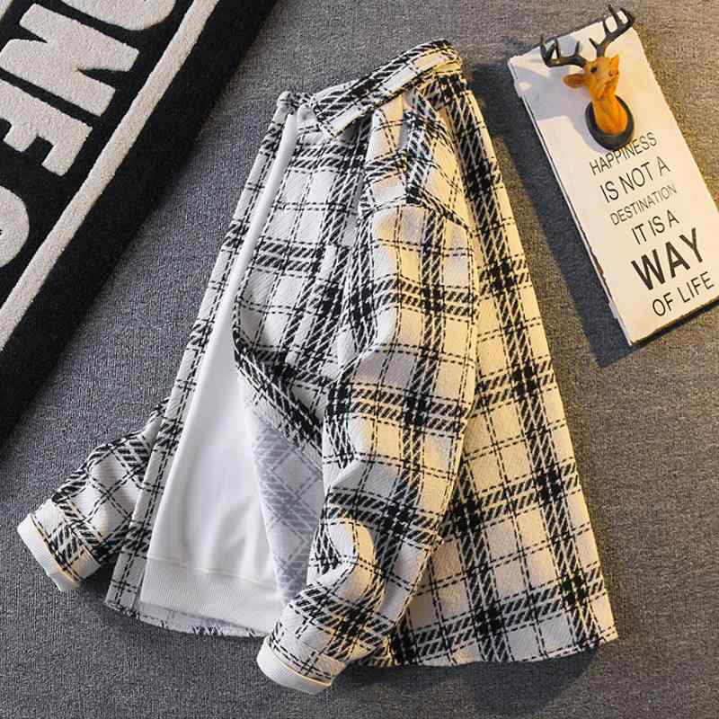 メンズ ファッション 服 男性用 シンプル かっこいい 大人 春コーデ ウール コート ゆったり カジュアル チェック シャツ ハイエンド ジャケット