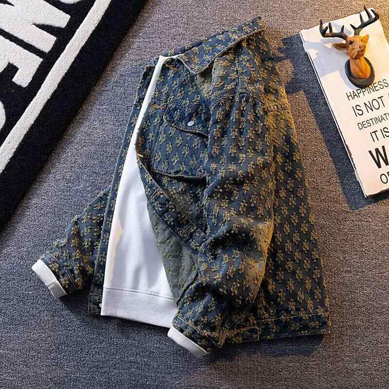 メンズ ファッション 服 男性用 シンプル かっこいい 大人 春コーデ ハイエンド デニム ジャケット ストリート アメリカン レトロ ジャケット