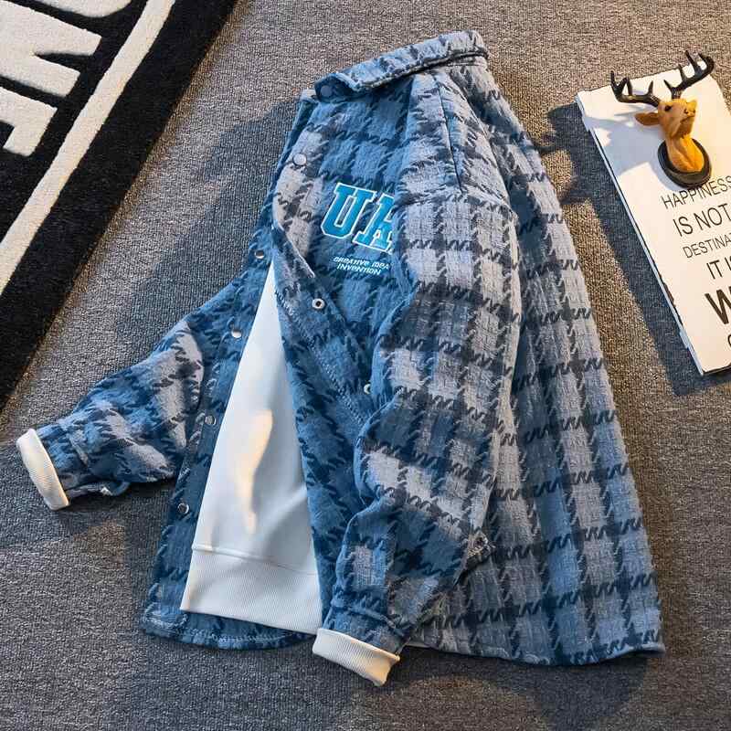 メンズ ファッション 服 男性用 シンプル かっこいい 大人 春コーデ レトロ チェック柄 ウール コート ハイエンド チェック シャツ カジュアル ジャケット