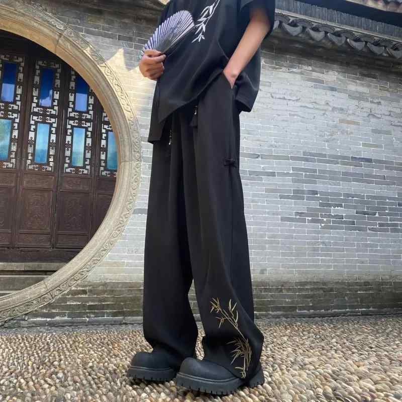メンズ 流行り物 服 成人男性用   分かりやすい かっこいい 成年者 春コーデ  ズボン ハイエンド ドレープ 引っ切り無い レッグ 分かりやすい 心地よい