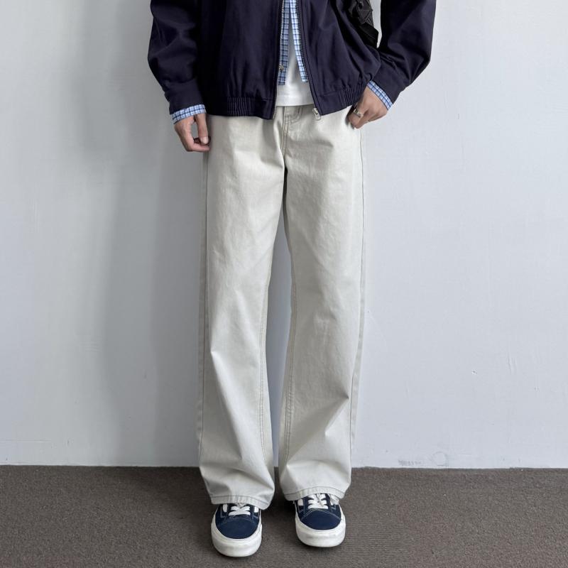 メンズ ファッション 服 男性用 シンプル かっこいい 大人 春コーデ レトロ カジュアル ストレート レッグ パンツ シンプル 快適 ウォッシュ加工 ダメージ加工 コットン カーゴ パンツ ｜リコット