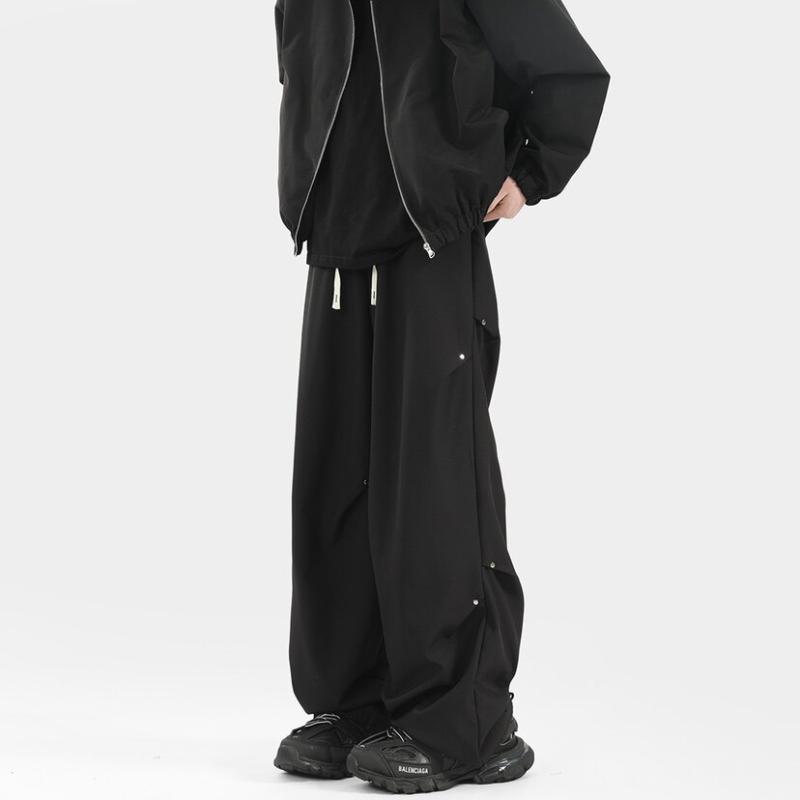 メンズ ファッション 服 男性用 シンプル かっこいい 大人 春コーデ アメリカン スキー パンツ 薄型 スポーティ パンツ ゆったり カジュアル ロング パンツ