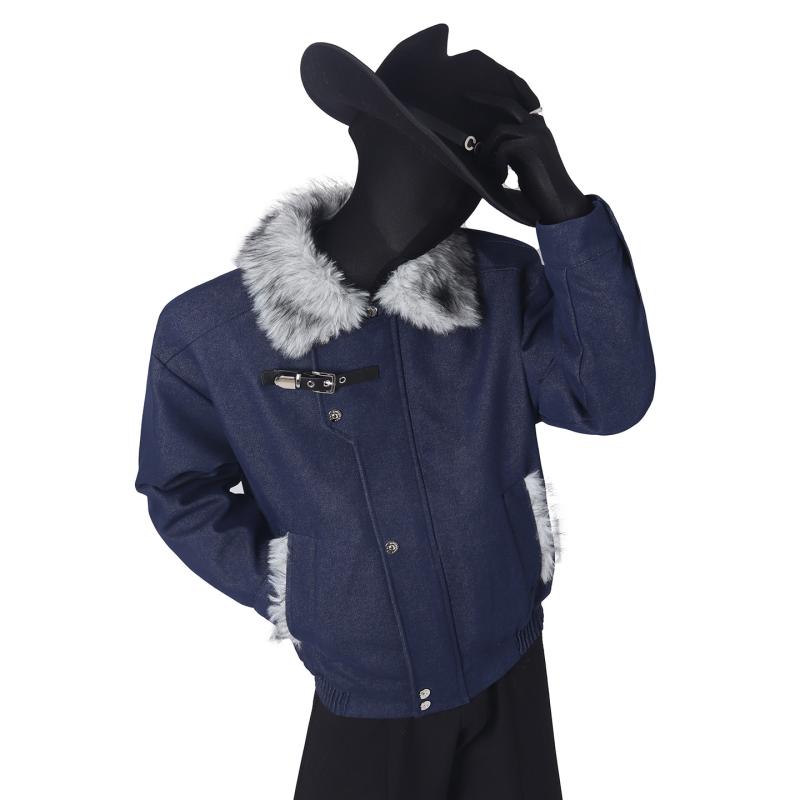 メンズ ファッション 服 男性用 シンプル かっこいい 大人 春コーデ カウファーカラーバイク コート ジャケット スタイリッシュ 防風 保温 |リコット
