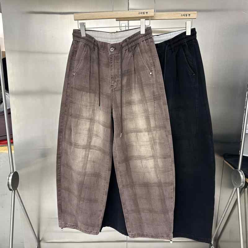 メンズ 流行り物 服 成人男性用   分かりやすい かっこいい 成年者 春コーデ  ハイエンド レトロ ウォッシュ産業 グラデーション 読み合わせる柄 心地よい ズボン下 アメリカン ゆったり 冷やりとした ワイドレッグ 引っ切りない ズボン下