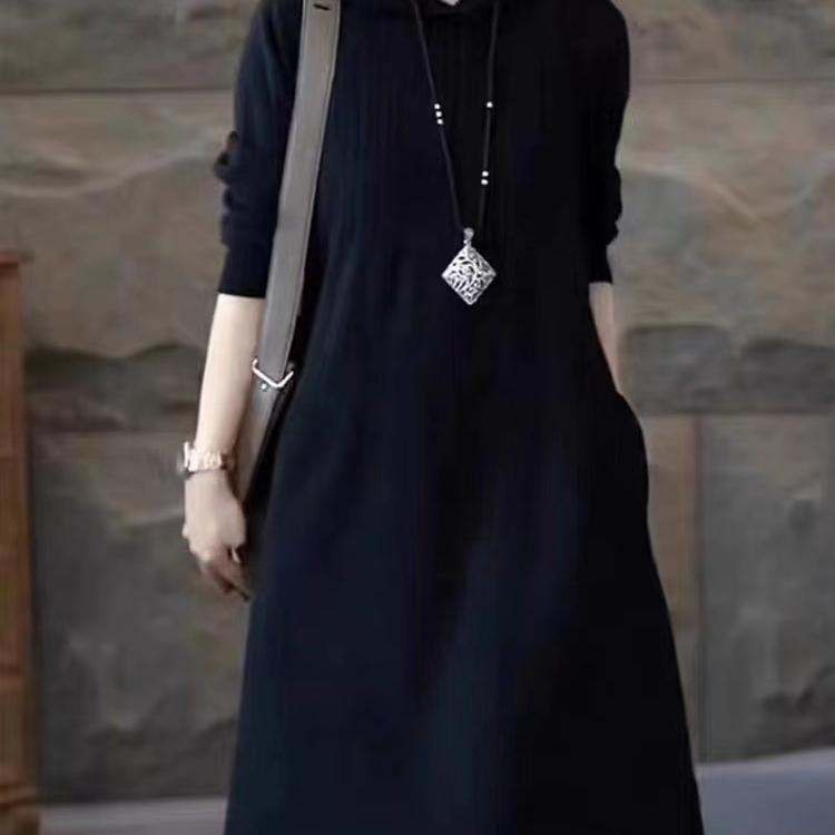 春 コーデ レディース ファッション オシャレ カワイイ シンプル きれいめ ナチュラル 上品カジュアル 婦人服 ニット ワンピース ミドル丈 ハイエンド コート ジャケット ボトム フード付き スカート