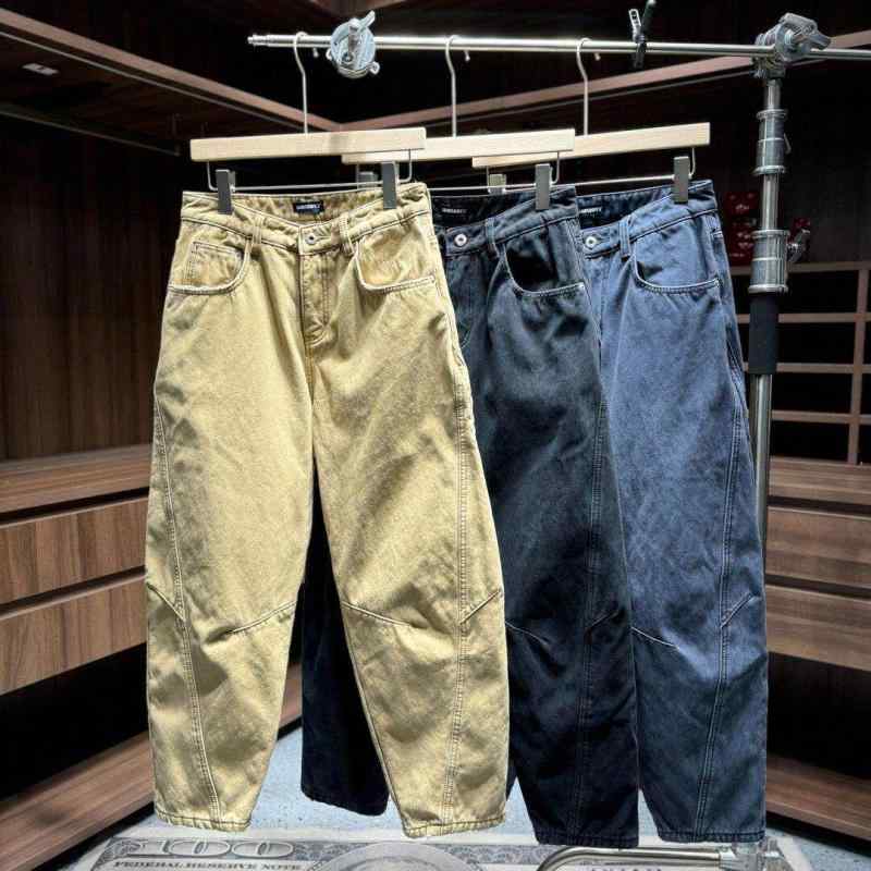メンズ ファッション 服 男性用 シンプル かっこいい 大人 春コーデ フリース ジーンズ スタイリッシュ ストレート レッグ 立体カット ワーク ウェア ランバージャック パンツ アメリカン