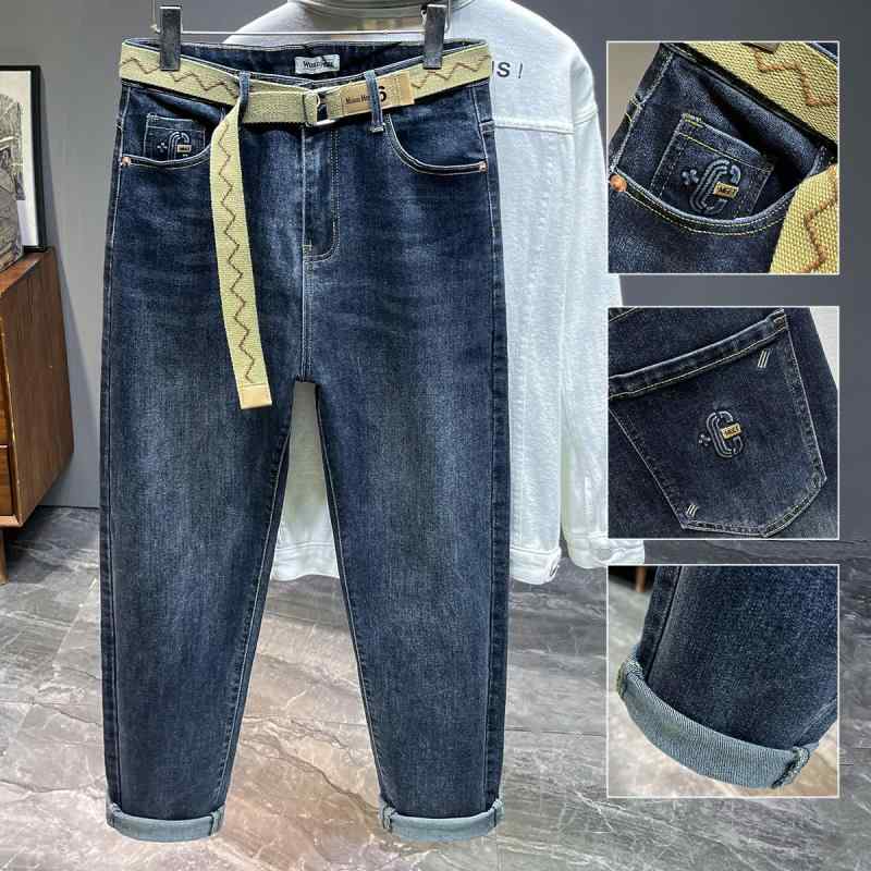 メンズ ファッション 服 男性用 シンプル かっこいい 大人 春コーデ ジーンズ ポケット プリント 快適 ウォッシュ加工 テーパード スリム ストレート レッグ パンツ