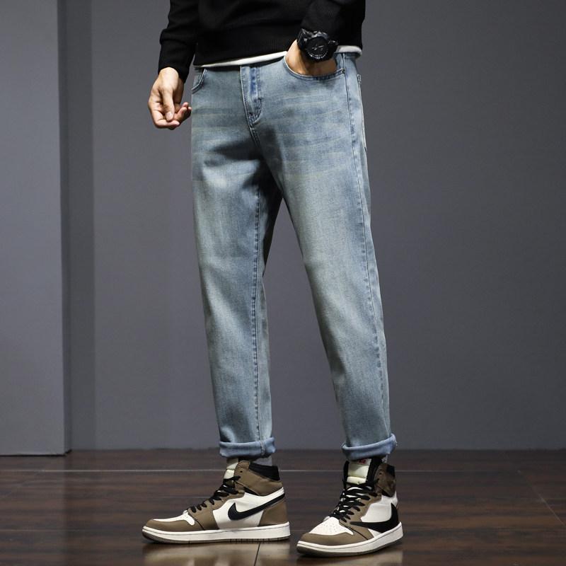 メンズ ファッション 服 男性用 シンプル かっこいい 大人 春コーデ レトロ ストレッチ ストレート レッグ スーツ パンツ