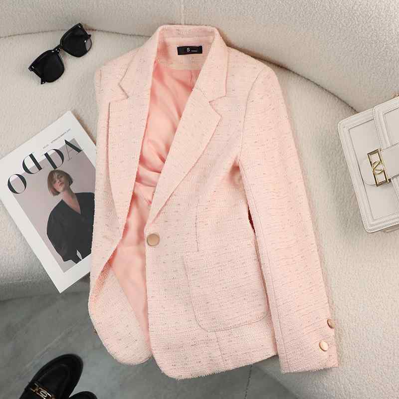 秋服 レディース ファッション オシャレ カワイイ シンプル 大人カワイイ 大きいサイズ ピンク 綿 リネン スーツ スタイル トップス 秋 ジャケット