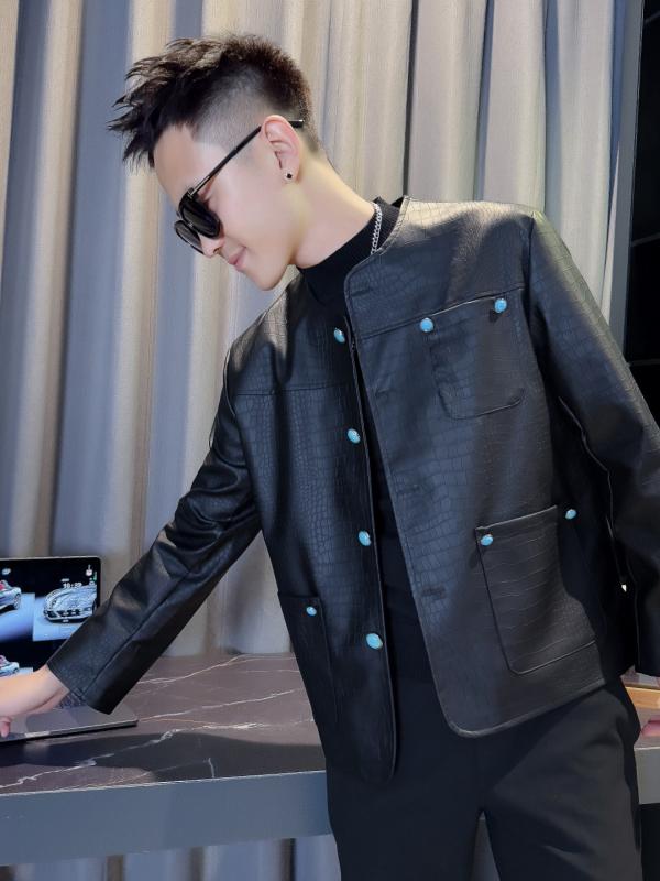 メンズ ファッション 服 男性用 シンプル かっこいい 大人 春コーデ カジュアル PUレザー ジャケット ハイエンド PUレザー ジャケット スタイリッシュ バイクウェア クール |リコット