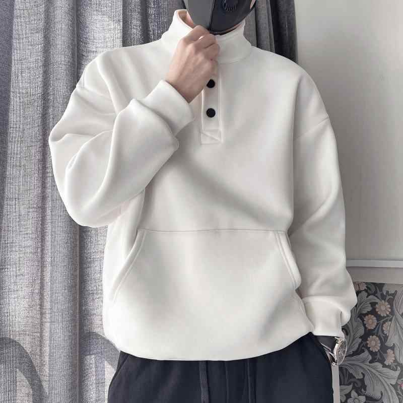 メンズ 流行り物 服 成人男性用   分かりやすい かっこいい 成年者 春コーデ  ハイネック 流汗 プルオーバー 両面 ハイネック 軍事基地 プルオーバー 長袖 下穿き プルオーバー