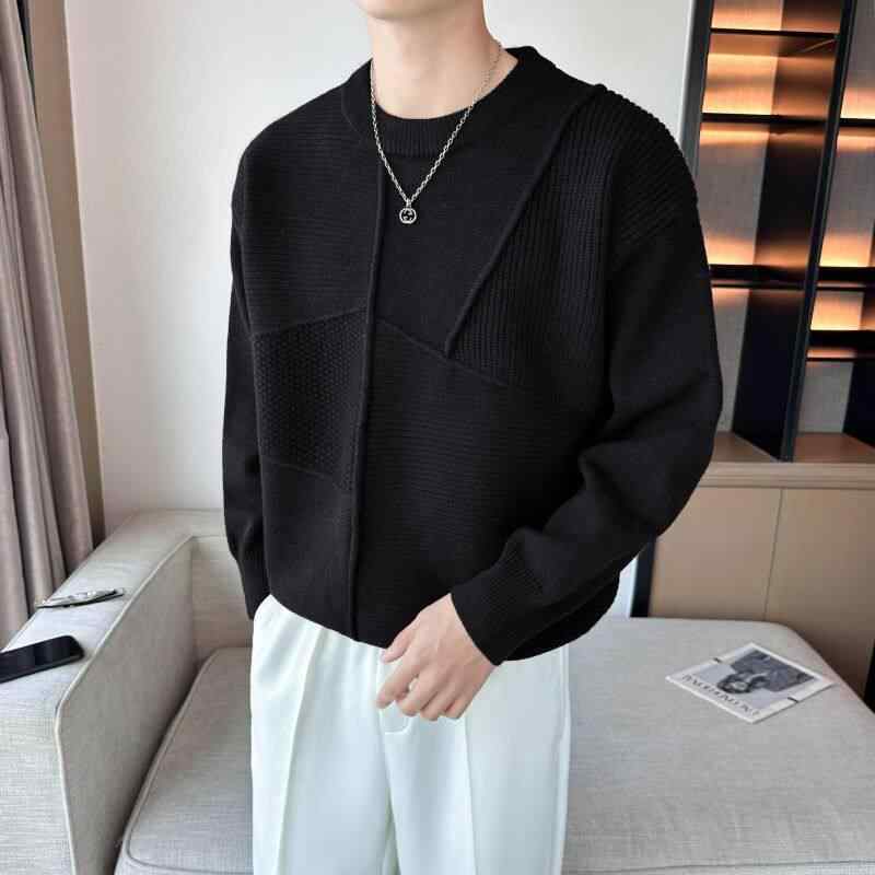 メンズ ファッション 服 男性用 シンプル かっこいい 大人 春コーデ セーター 無地 快適 ベースレイヤーインナー セーター ニット スタイリッシュ ｜リコット