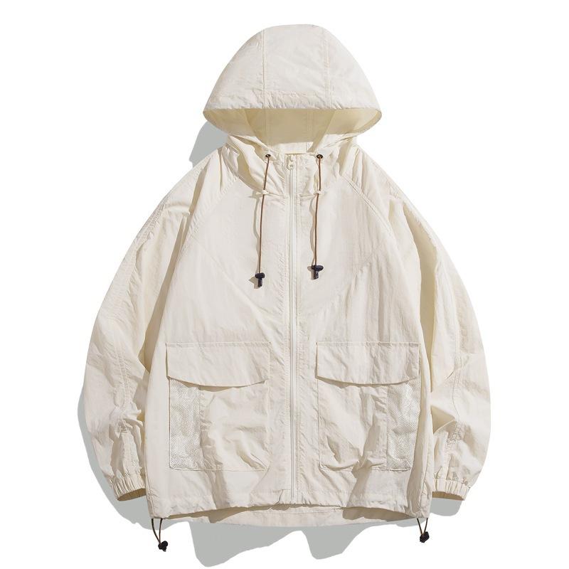 ジャケット メンズ 日焼け対策 レトロ 夏 薄手 軽量 綿素材 カジュアル アウトドア 通勤ウェア 普段使い