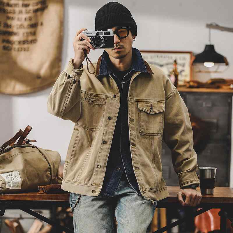 ジャケット 男性用 春　秋 クラシック レトロ アメリカン スタイル ゆったり レジャー メンズ アウトドア 通勤ウェア 普段使い カジュアル 軽量 暖かい フリース裏地 オールシーズン