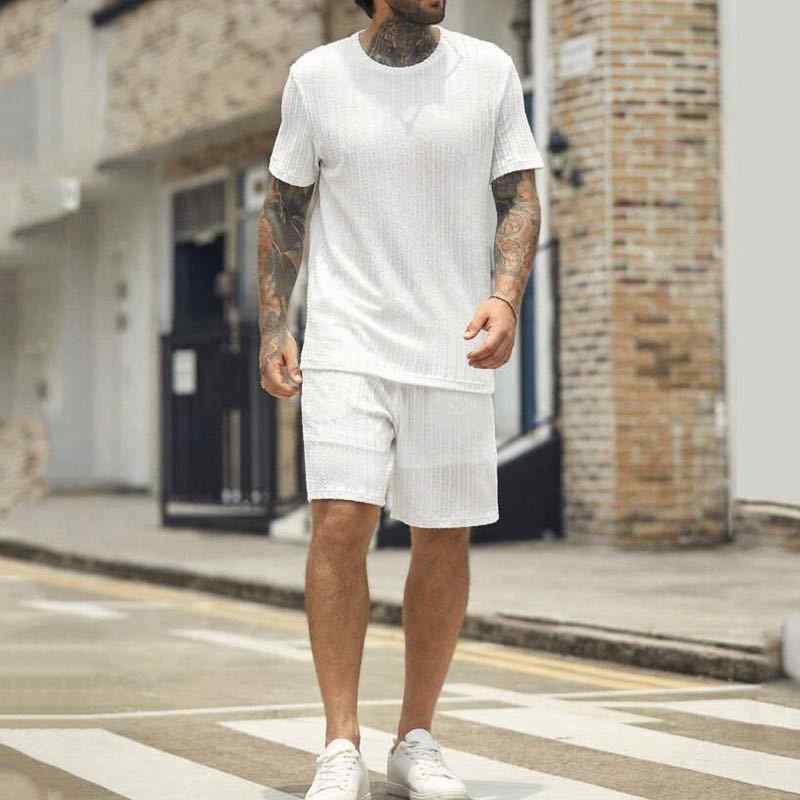 メンズ セット トップス パンツ 2点セット 丸首 プルオーバー 縦ストライプ ゆったり 伸縮性 ストレッチ カジュアル 普段使い スポーツ 秋　冬 オールシーズン
