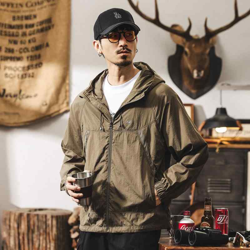 メンズ  日焼打つ手 パーカー 成人男性用 好いたらしい 薄っぺら 軽さ ゆったり 長袖 ゴルフ つり銭 ほっつき歩く 黒いこと 薄墨色 青碧 夏 秋 清清しい適 冷やりとした 速乾 通気性