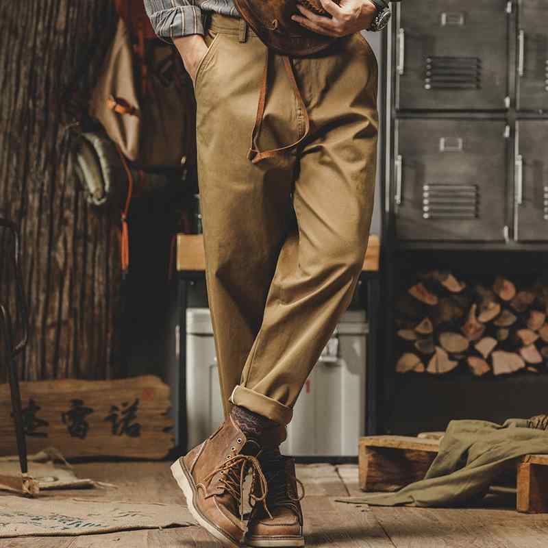 メンズ カーゴパンツ 男性用 春　秋 チノパン コーンシルエット 風 レトロ レトロ風 アメカジ カジュアルパンツ テーパード フィット ゆったり コットン ストレッチ 通勤ウェア 普段使い アウトドア