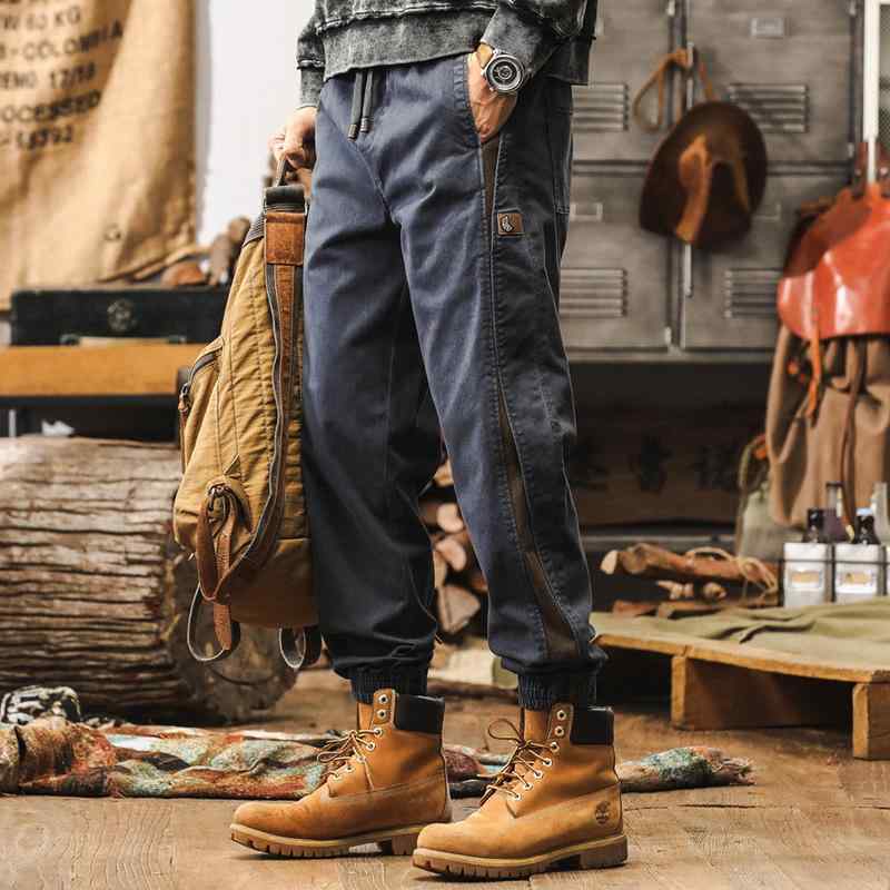 メンズ パンツ 男性用 秋 ヴィンテージ風 ゆったり レジャー ロングパンツ カジュアル ストリート デイリー 普段使い 通勤ウェア