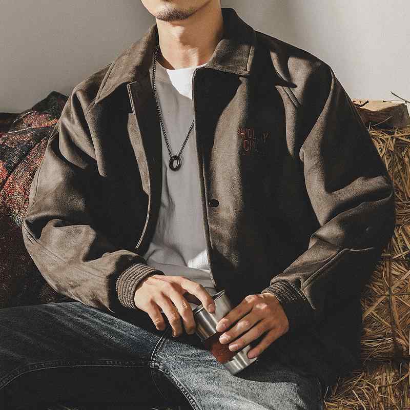 メンズ ベイスボール上衣 成人男性用 秋冬 スエードクロス 綿織物 上衣 生あたたかい アウトドア 普段使い走り 心地よい 表どおり流行り物