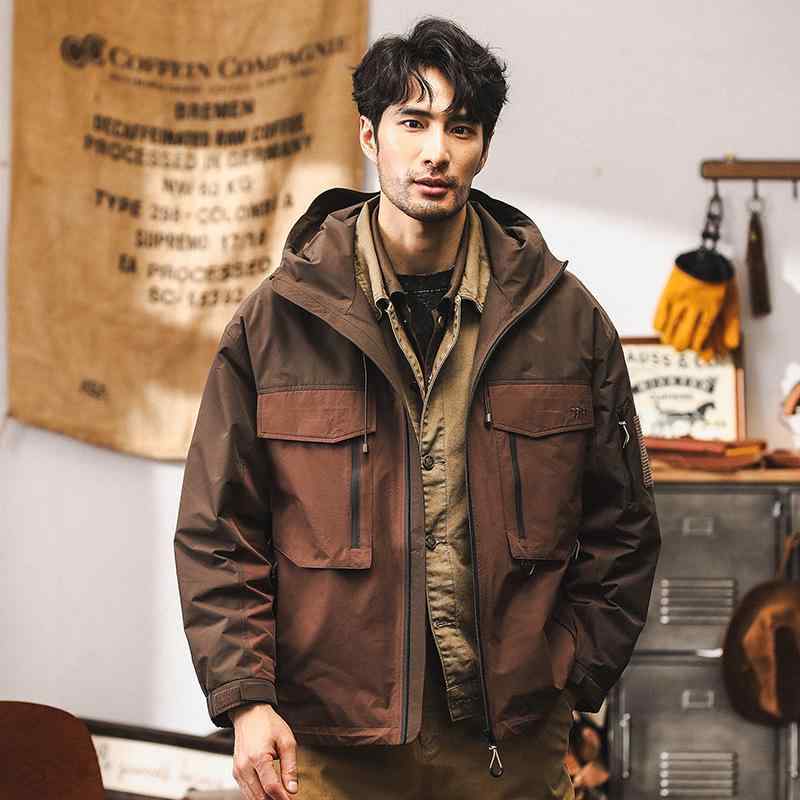 メンズ 上衣 成人男性用 アメリカン 表現スタイル レトロ 年月 防風 軽さ 生あたたかい 伸縮性 伸ばすこと 伸ばすこと 通いお召しもの アウトドア 心地よい