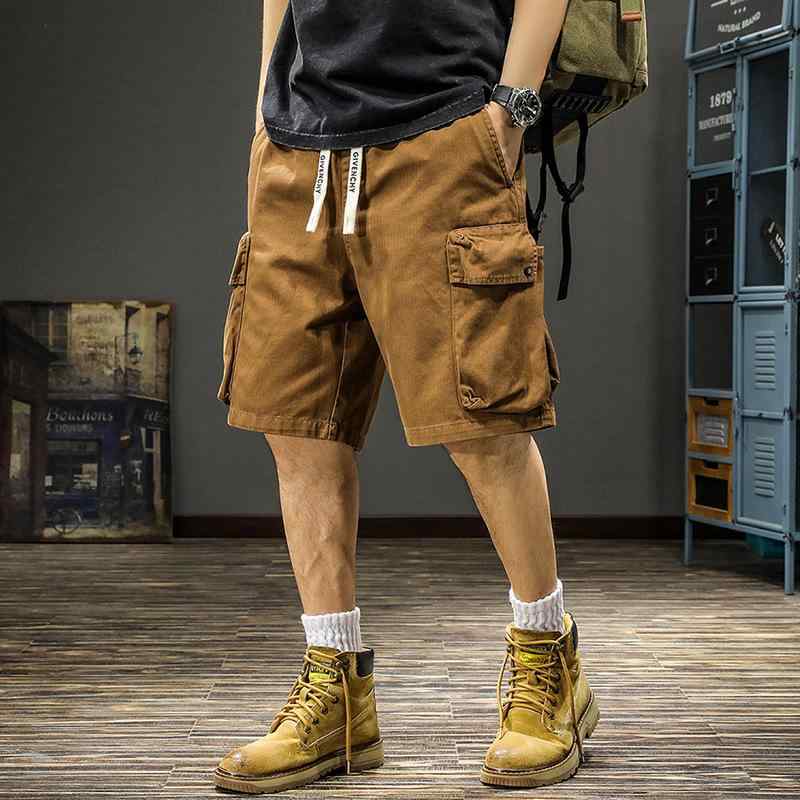 メンズ 男性用 パンツ パン 5分丈 ワイドシルエット マルチポケット フィット カジュアル レジャー アウトドア 軽量 通気性 クール素材 ベーシック 普段使い 休日コーデ