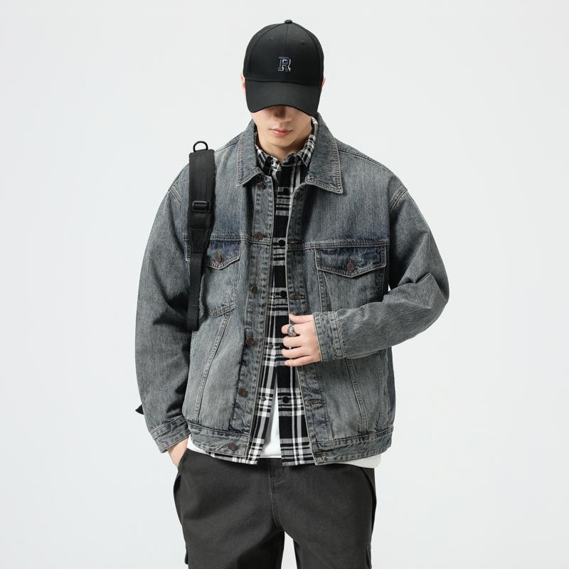 春 コーデ メンズ 用 服 分かりやすい 流行り物 オシャレ 成年者 かっこいい 成人男性服 アメリカン 心地よい 長袖 好いたらしい 青色 秋 ジーンズ上衣 心地よい 通い表現スタイル 重コーデ ゆったり影ぼうし 軽アウター