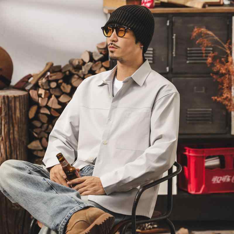 シワなりくい メンズ 長袖 プルオーバー 春 秋 表現スタイル ゆったり 相応う アメリカン 心地よい 細工物 御召しもの 表現スタイル