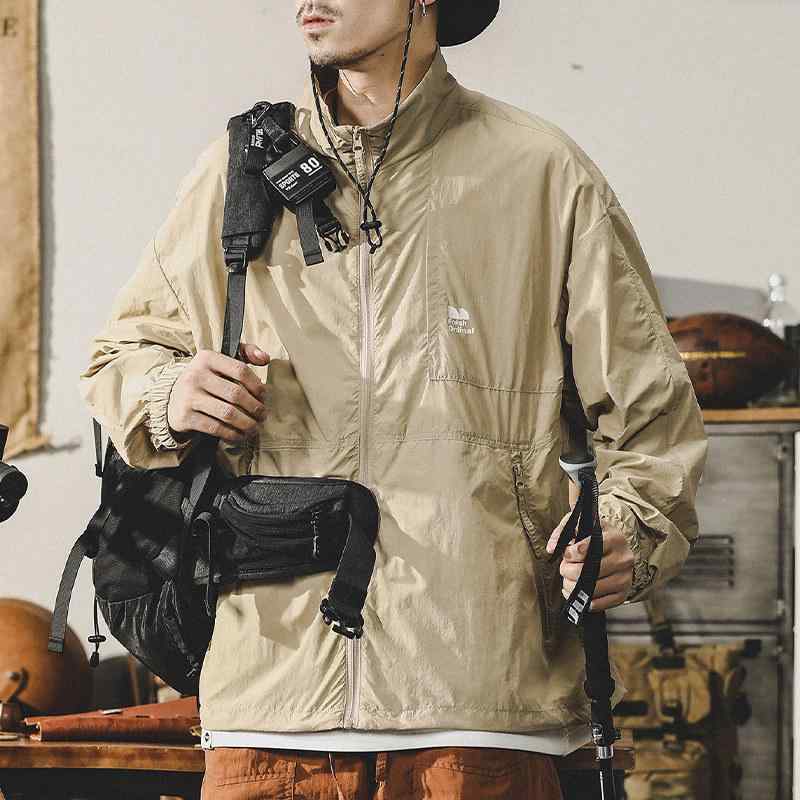 アメリカン 冷感 日焼押しとどめる 上衣 メンズ 通気性 軽さ 上衣 アウトドア 御釣り 抗UV メンズ 表現スタイル