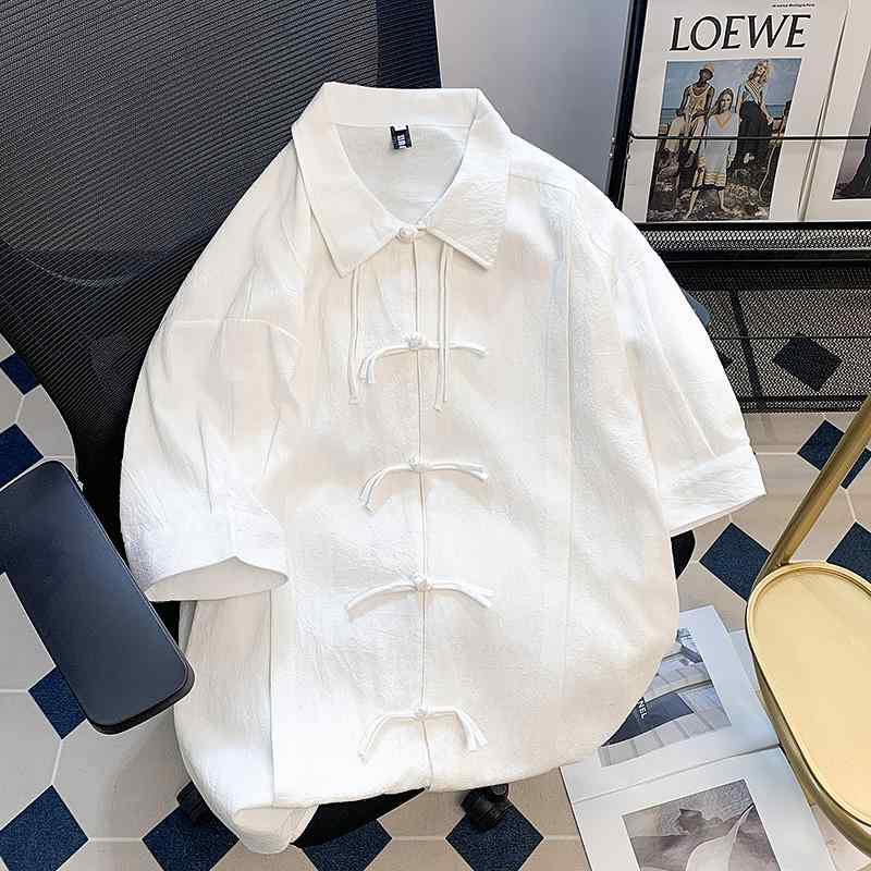 メンズ ファッション 服 男性用 オシャレ シンプル 大人 かっこいい 大きいサイズ ストリート 紳士服 ボタン ダウン シャツ カジュアル 半袖 ー チャイナ トップス 夏 ゆったり ジャケット 5,134円
