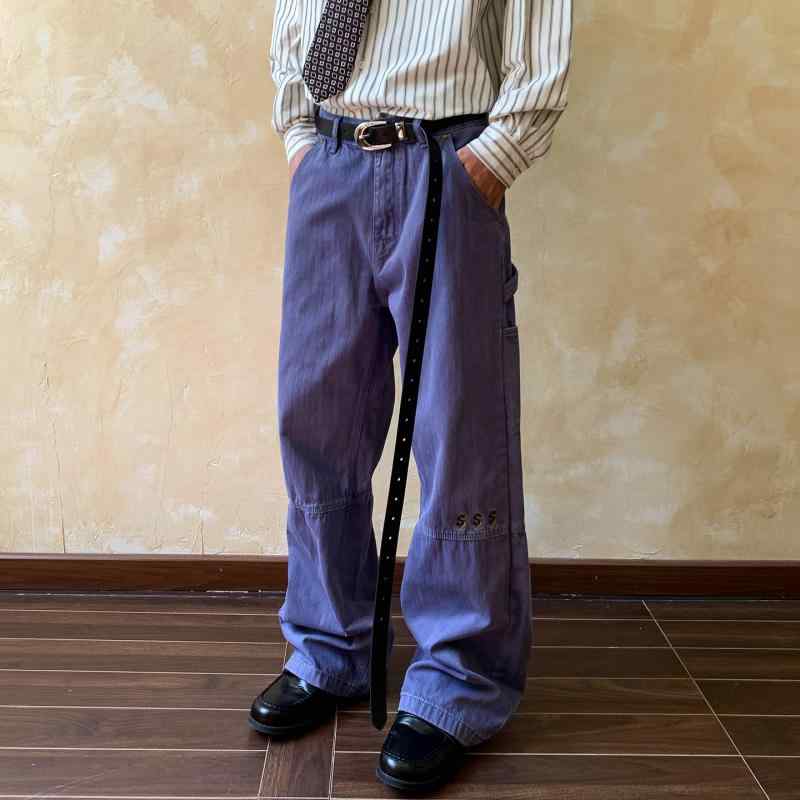 アメリカン 表現スタイル ウォッシュ産業 不都合産業 青色 デニム ヴィンテージ ゆったり 引っ切り無い レッグ 積貨委託貨物 ズボン下 メンズ