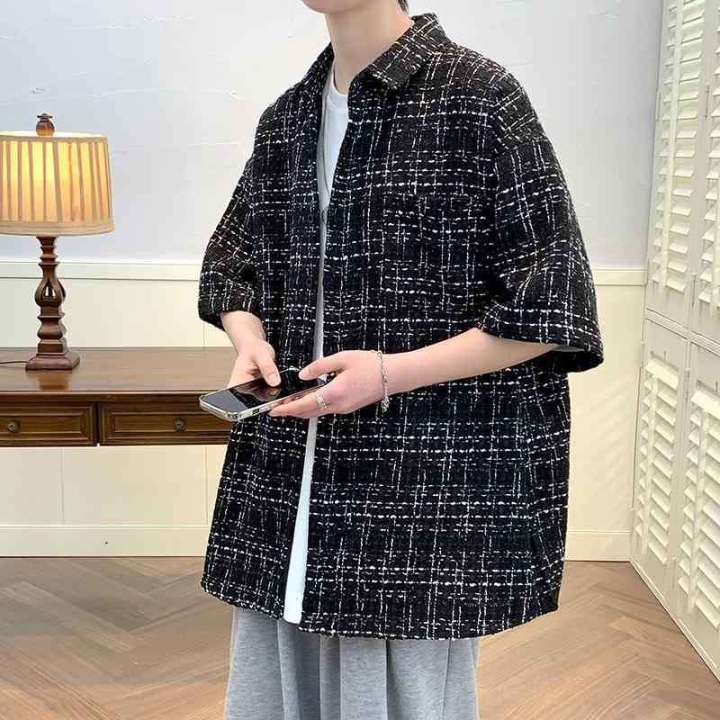 メンズ ファッション 服 男性用 オシャレ シンプル 大人 かっこいい 大きいサイズ ストリート 紳士服 レトロ 半袖 シャツ 夏