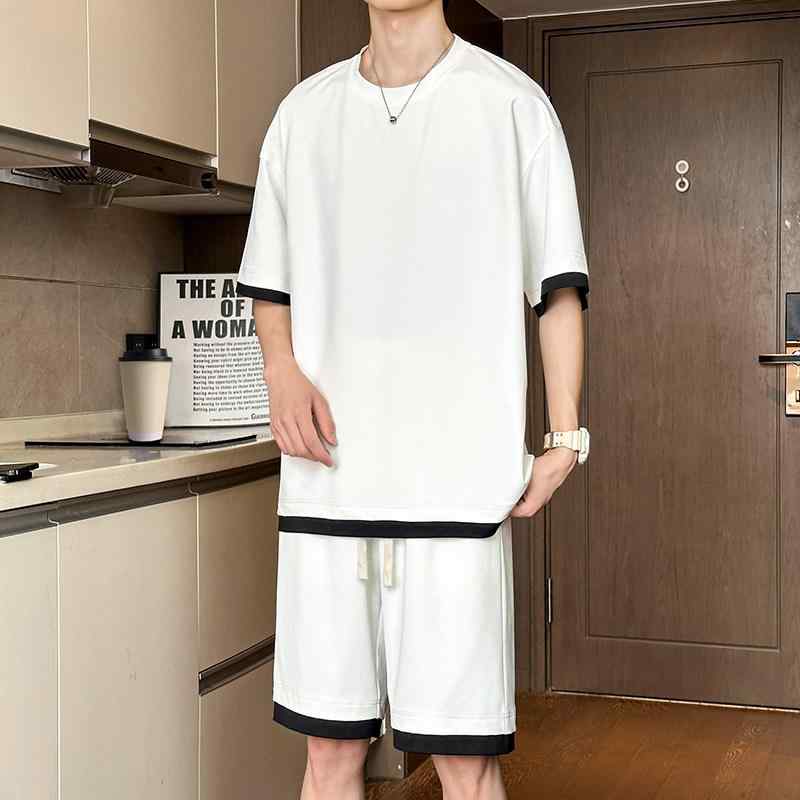 メンズ 流行り物 服 成人男性用 オシャレ 分かりやすい 成年者 かっこいい 大層らしい大きさ 表どおり 成人男性服 半袖 夏時 運動競技 形づくる お召しもの 背広 ゆったり まがい物 背広 T プルオーバー ズボン下 心地よい 書き割り