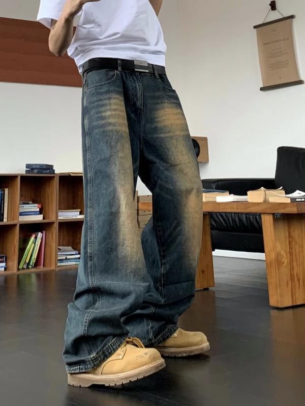 メンズ 流行り物 服 成人男性用 オシャレ 分かりやすい 成年者 かっこいい 気が大きい大きさ 表どおり 成人男性服 アメリカン ハイエンド 表どおり アメリカン ロング ズボン下 広広とした レッグ 心地よい