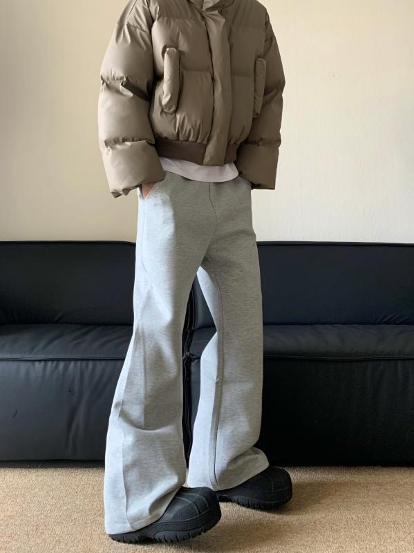 メンズ ファッション 服 男性用 オシャレ シンプル 大人 かっこいい 大きいサイズ ストリート 紳士服 春 カジュアル ストリート ワイド レッグ パンツ フレア ヘビー ストレート スウェット パンツ