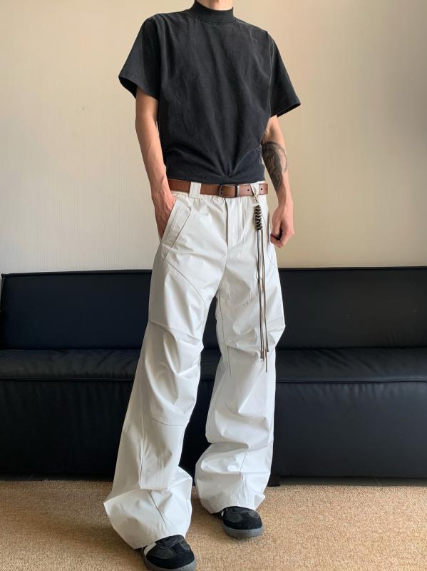 メンズ ファッション 服 男性用 オシャレ シンプル 大人 かっこいい 大きいサイズ ストリート 紳士服 ドレープ ストリート ワイド レッグ パンツ プリーツ ハイエンド カジュアル 男女兼 6,199円