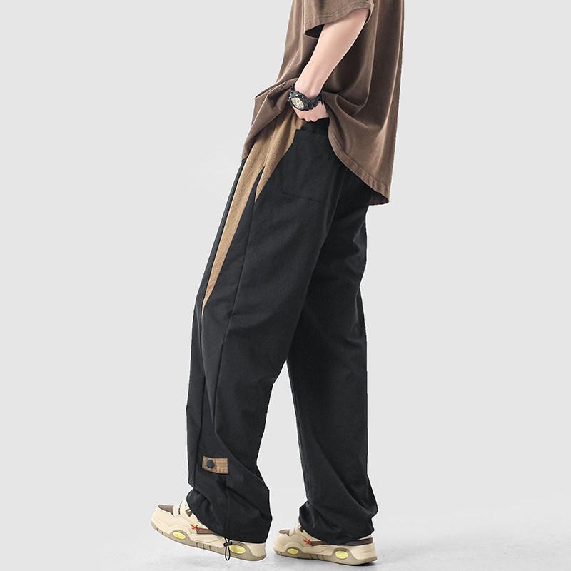 メンズ ファッション 服 男性用 オシャレ シンプル 大人 かっこいい 大きいサイズ ストリート 紳士服 ズボン 夏 薄手 ワイド レッグ ストレート パンツ ストリート 快適 スーツ