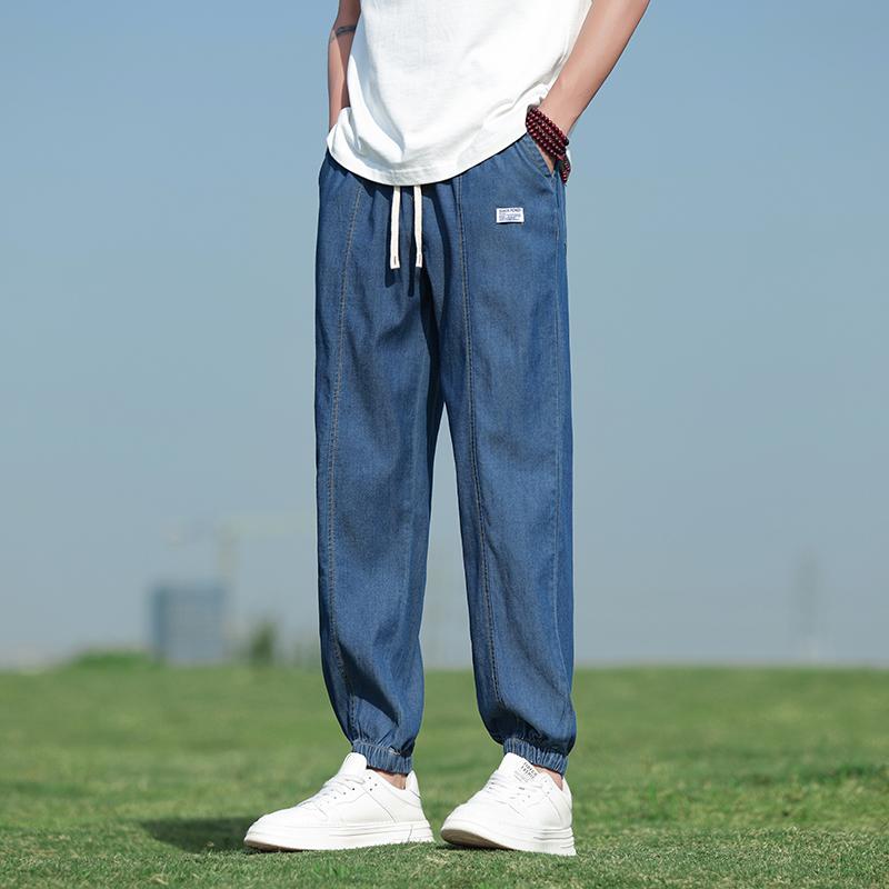 メンズ 流行り物 服 成人男性用 オシャレ 分かりやすい 成年者 かっこいい 気が大きい大きさ 表どおり 成人男性服 拾独居室 デニム ハイエンド 冷感 心地よい ズボン下 夏 薄っぺら レッグ 引き分け