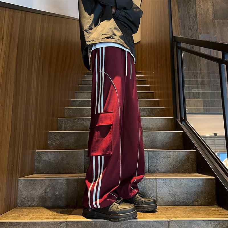 メンズ ファッション 服 男性用 オシャレ シンプル 大人 かっこいい 大きいサイズ ストリート 紳士服 マルチ ケット アメリカン ストリート ヒップ ホップ パンツ 秋 レトロ ストレート