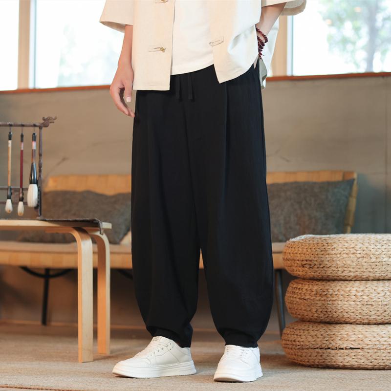 メンズ ファッション 服 男性用 オシャレ シンプル 大人 かっこいい 大きいサイズ ストリート 紳士服 リネン パンツ 夏 カジュアル ワイド 綿麻