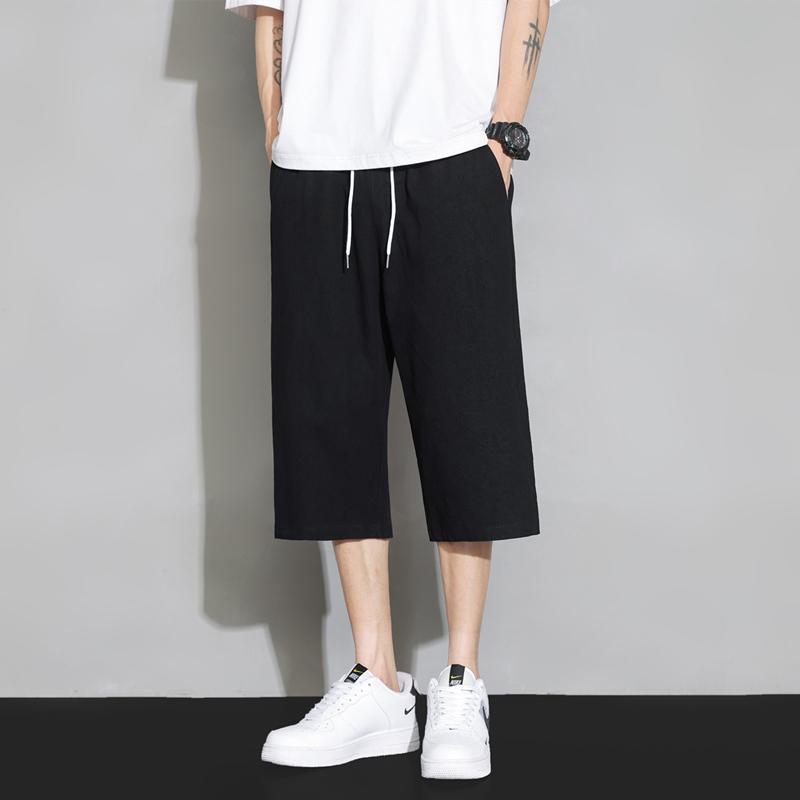 メンズ ファッション 服 男性用 オシャレ シンプル 大人 かっこいい 大きいサイズ ストリート 紳士服 黒 パンツ ビーチ 夏 綿 ハーフ カジュアル