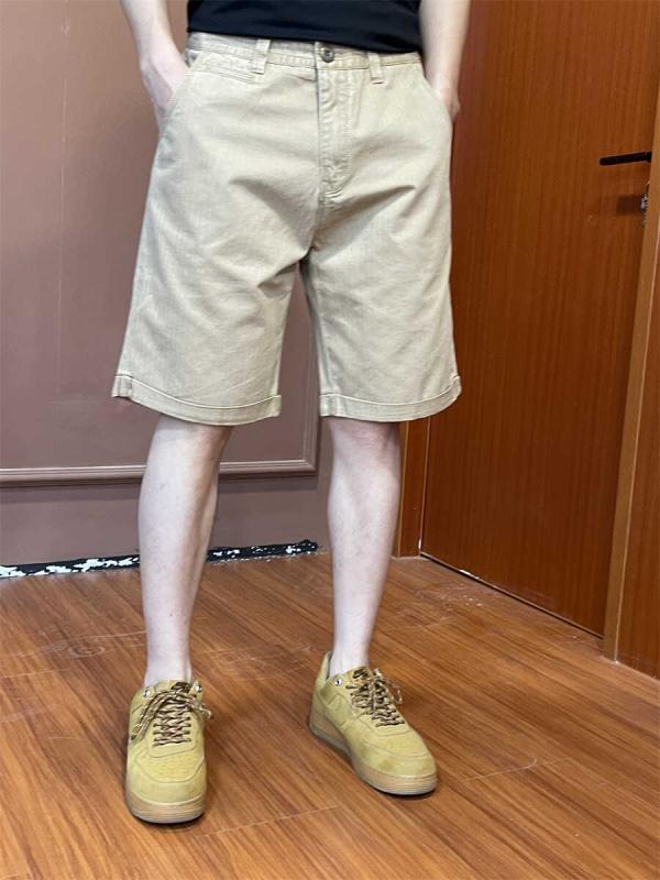 メンズ ファッション 服 男性用 オシャレ シンプル 大人 かっこいい 大きいサイズ ストリート 紳士服 夏 カジュアル ハーフ パンツ ストレート 綿 薄手 韓国スタイル ミッド ウエスト デニム パンツ
