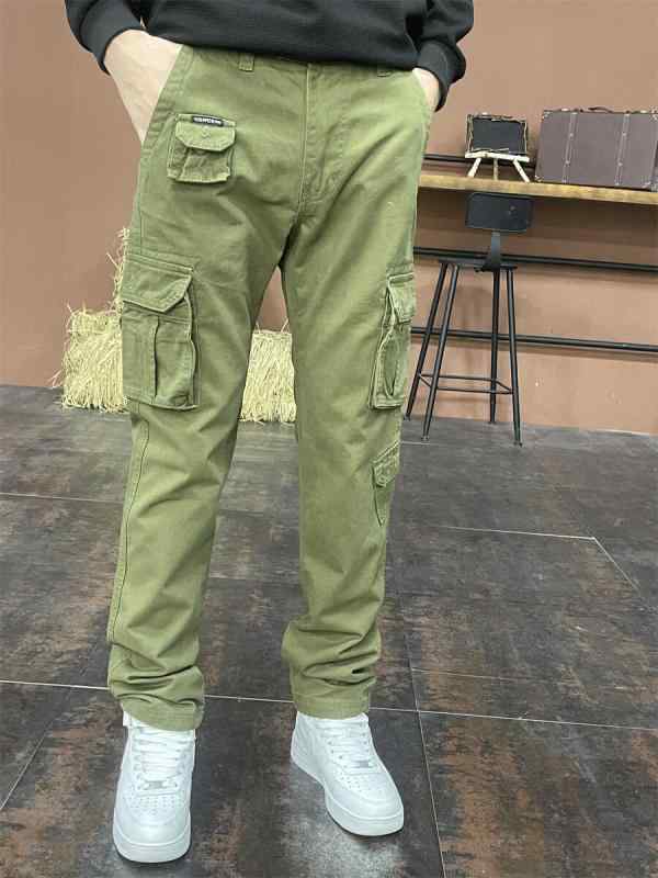 メンズ ファッション 服 男性用 オシャレ シンプル 大人 かっこいい 大きいサイズ ストリート 紳士服 春秋 スリム ストレート コットン マルチ ケット アウトドア カジュアル パンツ