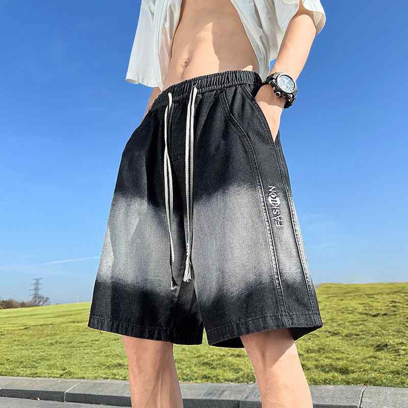 メンズ ファッション 服 男性用 オシャレ シンプル 大人 かっこいい 大きいサイズ ストリート 紳士服 デニム パンツ 夏 薄手 ミディアム パンツ アメリカン ゆったり カジュアル