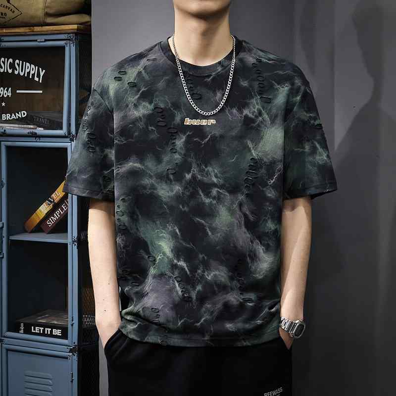 メンズ ファッション 服 男性用 オシャレ シンプル 大人 かっこいい ストリート トップス 薄手 半袖 Tシャツ ゆったり 夏 フェイク ホール クール