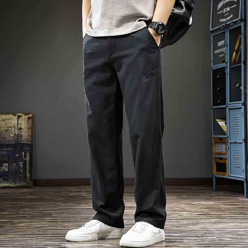 メンズ ファッション 服 男性用 オシャレ シンプル 大人 かっこいい ストリート 夏 レトロ リヨセル パンツ ズボン 履物 大きいサイズ ワイドレッグ ストレート ロング