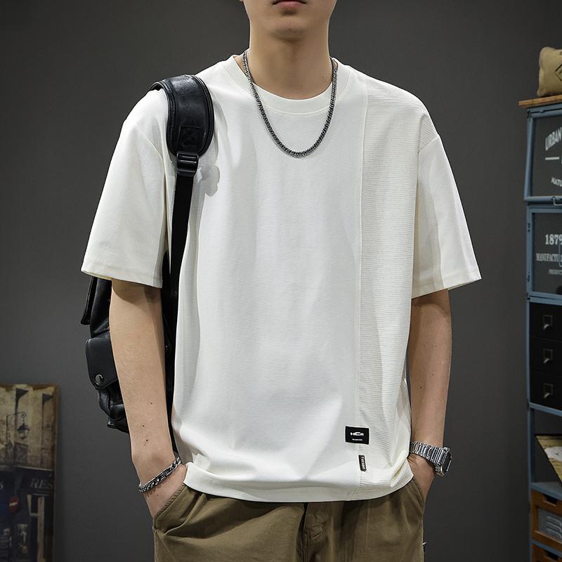 メンズ ファッション 服 男性用 オシャレ シンプル 大人 かっこいい ストリート ハイエンド シンプル 半袖 Tシャツ 夏 クール ゆったり トップス